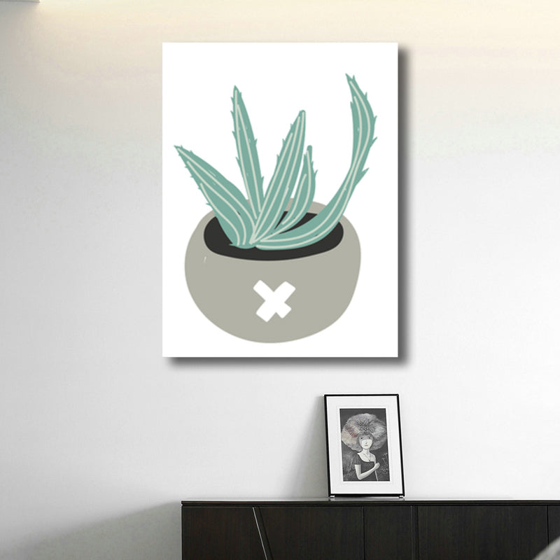 Brehn | Bonsai Leinwand Wandkunst Nordisch Texturiertes Schlafzimmergemälde in Pastellfarbe, Mehrere Größen