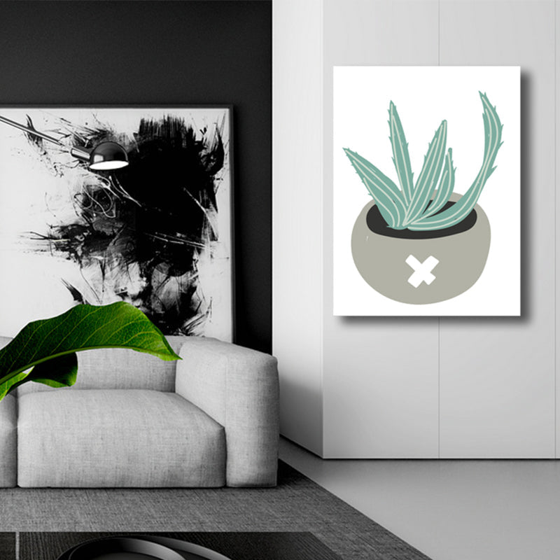 Brehn | Bonsai Leinwand Wandkunst Nordisch Texturiertes Schlafzimmergemälde in Pastellfarbe, Mehrere Größen