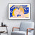 Brehn | Illustration Kiss Leinwand Wandkunst Moderne Texturierte Haus Innen Wanddekoration in Dunkler Farbe