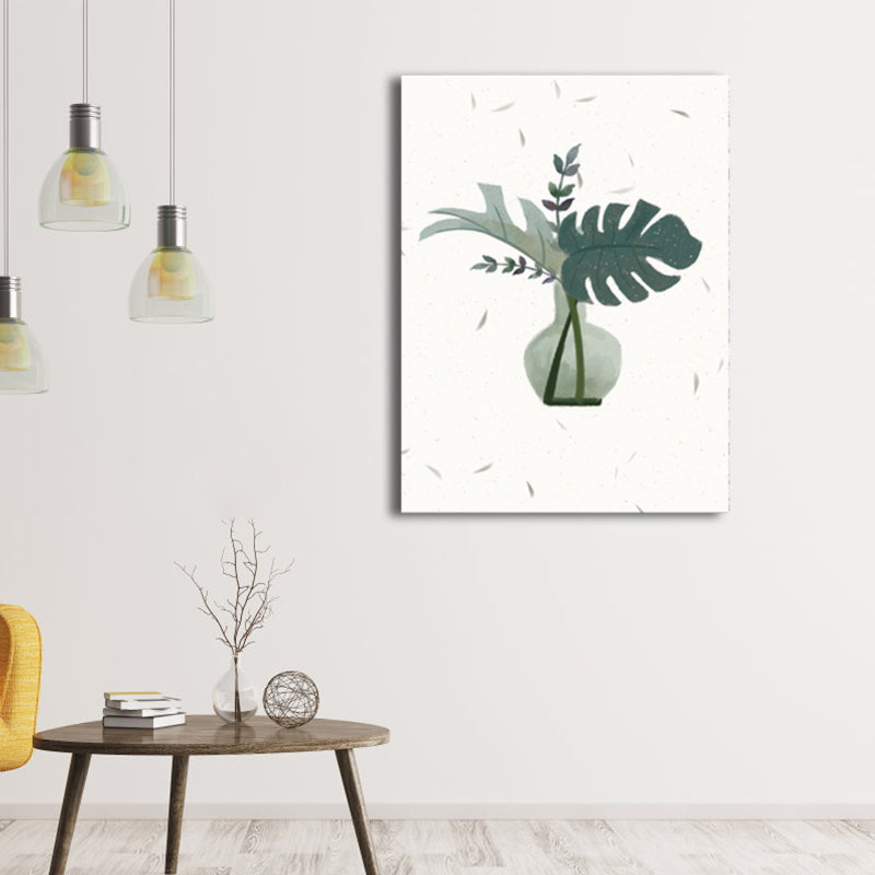 Brehn | Botanische Anordnung Leinwand Nordic Style Texturiertes Wanddekor in sanften Farben für Zuhause