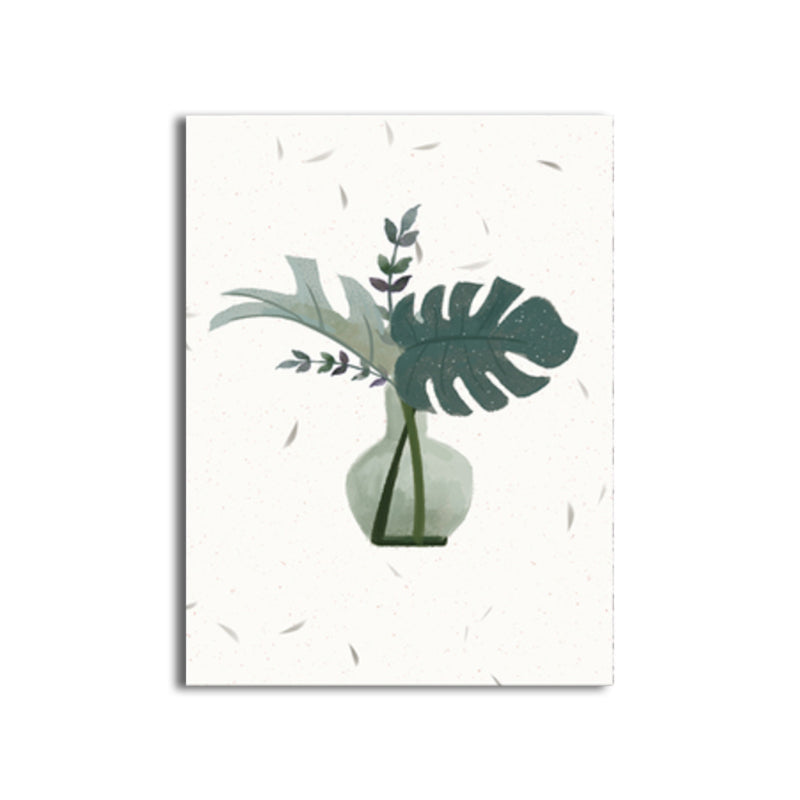 Brehn | Botanische Anordnung Leinwand Nordic Style Texturiertes Wanddekor in sanften Farben für Zuhause