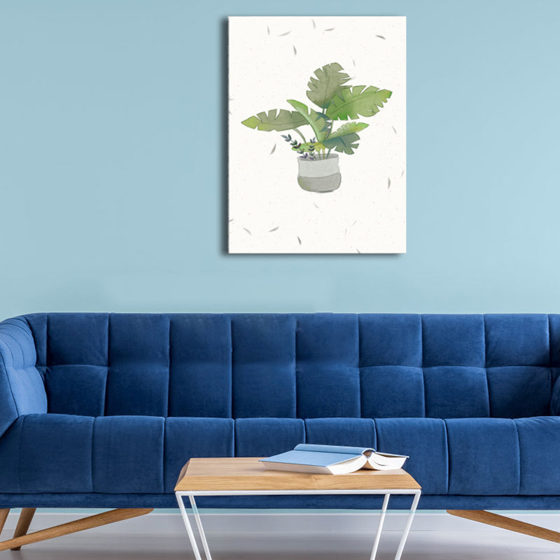 Brehn | Botanische Anordnung Leinwand Nordic Style Texturiertes Wanddekor in sanften Farben für Zuhause