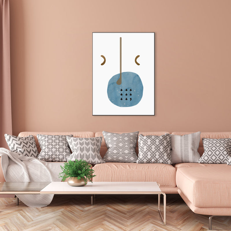 Brehn | Oddness Muster Malerei Jungen Schlafzimmer Illustration Abstrakte Wandkunst Druck in Blau