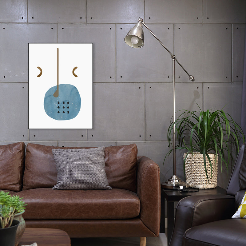 Brehn | Oddness Muster Malerei Jungen Schlafzimmer Illustration Abstrakte Wandkunst Druck in Blau