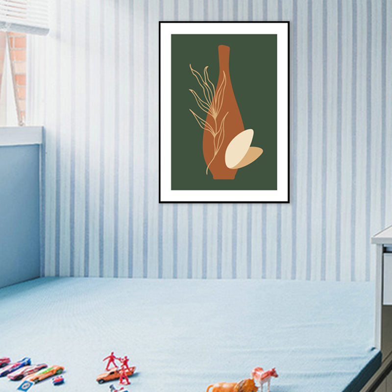 Brehn | Stillleben Keramik Zeichnung Kunst Druck Nordic Texturierte Leinwand in Sanften Farben für Zuhause