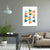 Brehn | Skandinavisches Dreiecks-Grafik-Leinwand-Weich-Farbe-Geometrie-Wanddeko für das Schlafzimmer, strukturiert