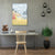 Brehn | Zeichnung Druck Sightseeing Leinwand Kunst Texturiert Nordisch Mädchenzimmer Wanddekoration in Blau-Gelb