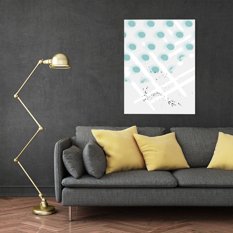 Brehn | Polka Dot Leinwanddruck Nordic Ästhetik Geometrie Wandkunst Dekor in Pastellfarbe