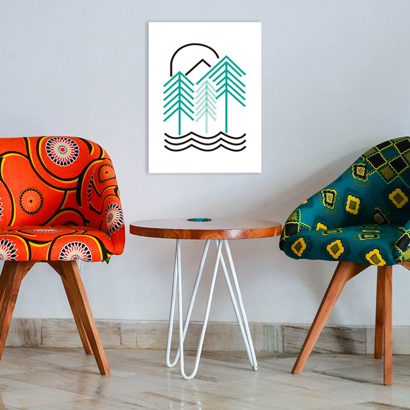 Brehn | Grafisches Muster Leinwandkunst Helle Farbe Skandinavisch Stilvolle Wanddekoration für das Spielzimmer