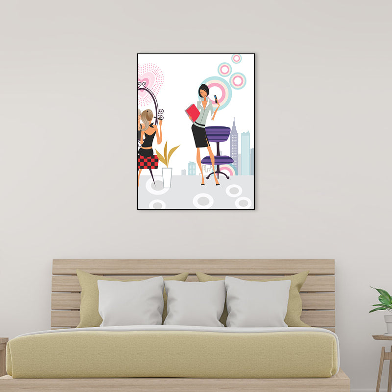 Brehn | Nordic Urban Women Leinwanddruck Pastellfarbe Texturiertes Wanddekor für Wohnzimmer