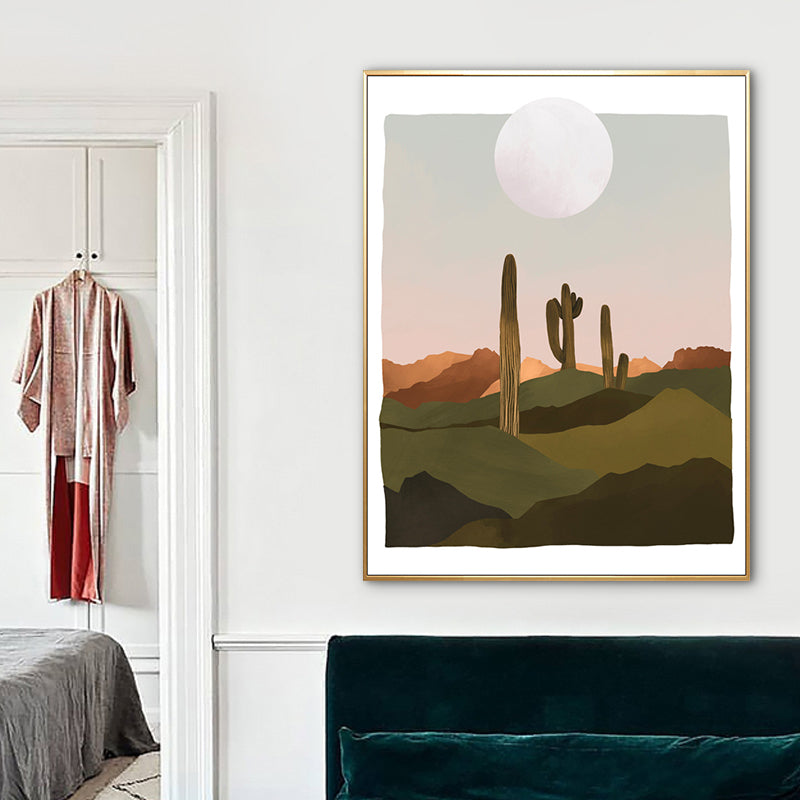 Brehn | Nordic Scenery Berglandschaft Leinwand Pastellfarbe Texturiertes Wandkunst für Wohnzimmer