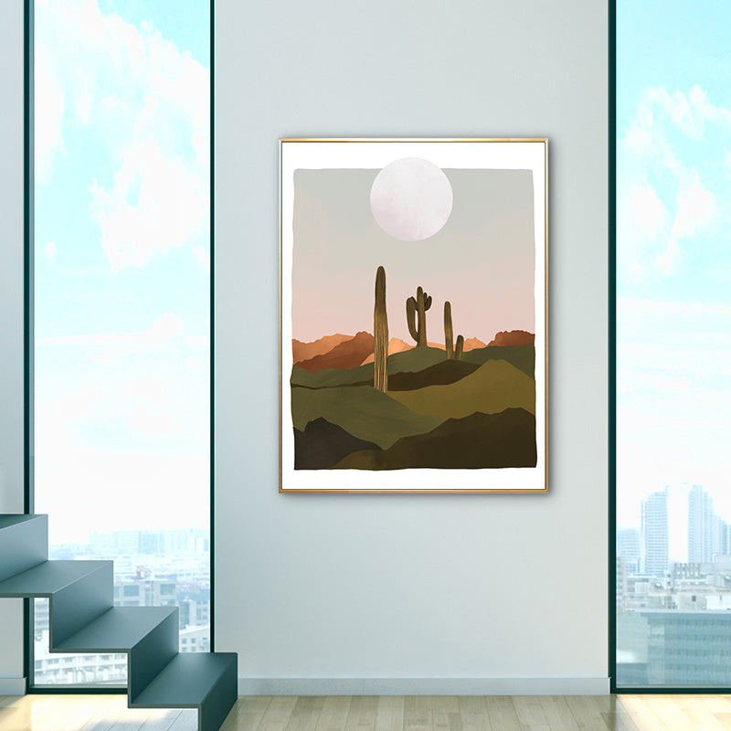 Brehn | Nordic Scenery Berglandschaft Leinwand Pastellfarbe Texturiertes Wandkunst für Wohnzimmer
