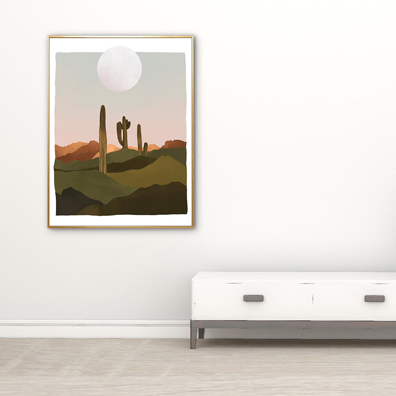 Brehn | Nordic Scenery Berglandschaft Leinwand Pastellfarbe Texturiertes Wandkunst für Wohnzimmer
