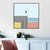 Brehn | Nordic Morning Yoga Canvas Art Blau-Orange Strandlandschaft Wanddekor für Hausinterieur