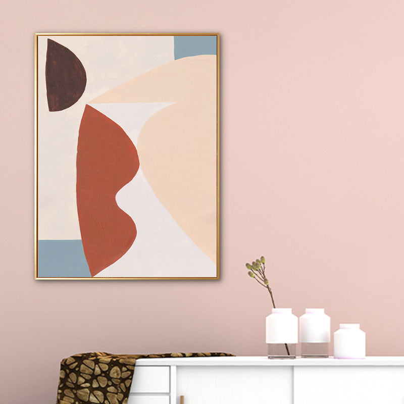 Brehn | Texturierter Pastell-Kunstdruck Nordische Illustration Abstrakte Leinwand für Hausinterieur