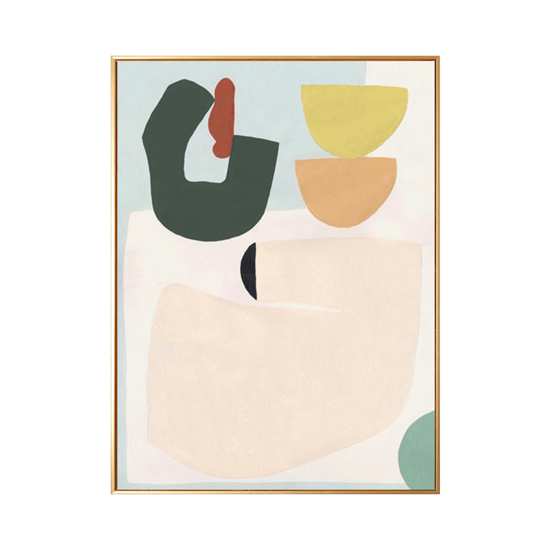 Brehn | Texturierter Pastell-Kunstdruck Nordische Illustration Abstrakte Leinwand für Hausinterieur