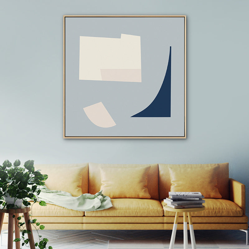 Brehn | Geometrische Formen Leinwand Kunst Nordisch Bezaubernde Abstrakte Wanddekoration in Heller Farbe