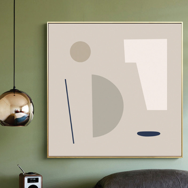 Brehn | Geometrische Formen Leinwand Kunst Nordisch Bezaubernde Abstrakte Wanddekoration in Heller Farbe