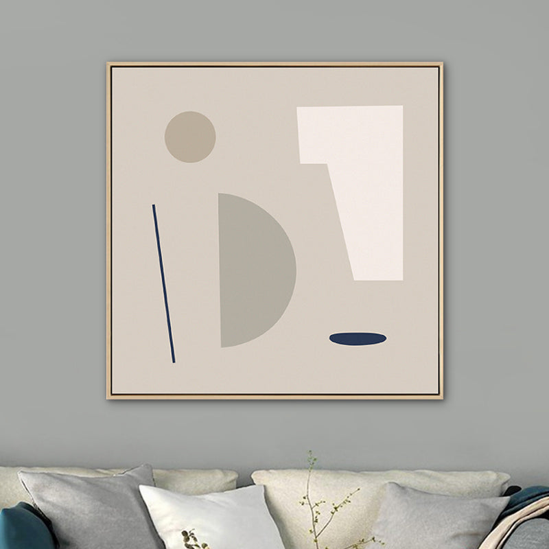 Brehn | Geometrische Formen Leinwand Kunst Nordisch Bezaubernde Abstrakte Wanddekoration in Heller Farbe