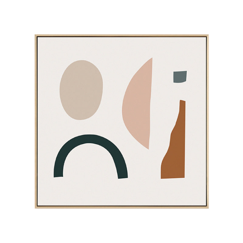Brehn | Geometrische Formen Leinwand Kunst Nordisch Bezaubernde Abstrakte Wanddekoration in Heller Farbe