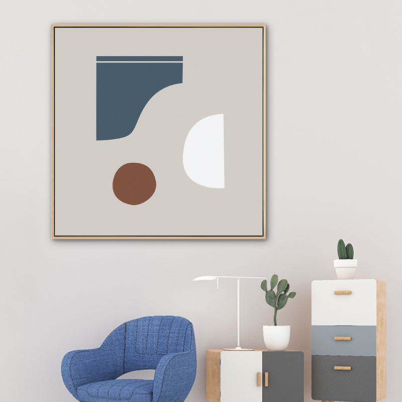 Brehn | Geometrische Formen Leinwand Kunst Nordisch Bezaubernde Abstrakte Wanddekoration in Heller Farbe