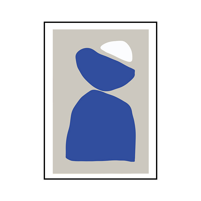 Brehn | Illustration Abstrakte Leinwand Wandkunst für zu Hause Galerie, Blau, Mehrere Größen Verfügbar