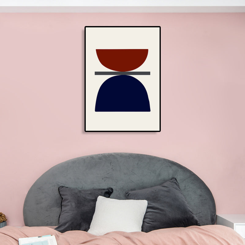 Brehn | Moderne Stil Wandkunst Dunkle Farbsperrung Geometrischer Leinwanddruck für das Wohnzimmer
