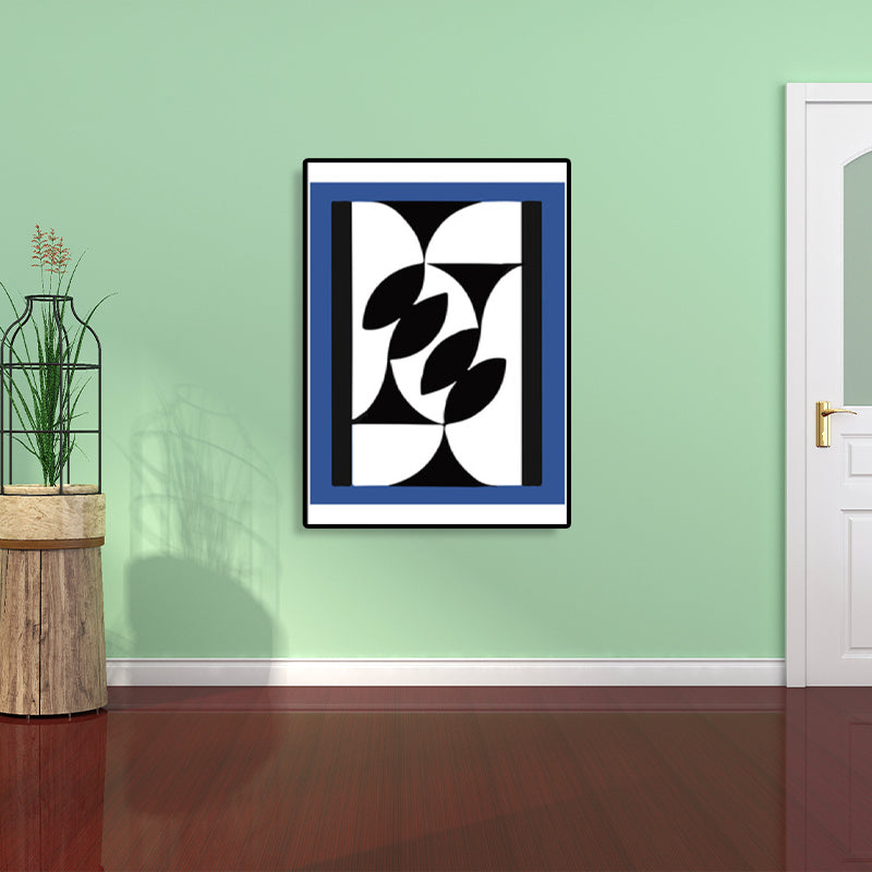 Brehn | Moderne Stil Wandkunst Dunkle Farbsperrung Geometrischer Leinwanddruck für das Wohnzimmer
