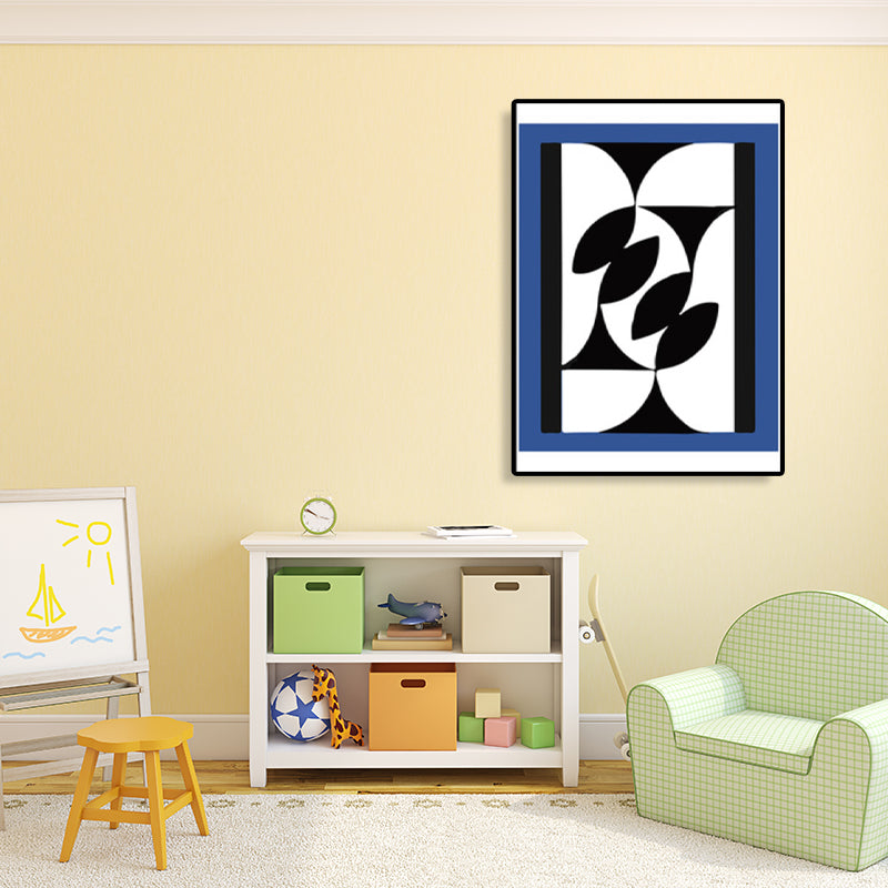Brehn | Moderne Stil Wandkunst Dunkle Farbsperrung Geometrischer Leinwanddruck für das Wohnzimmer