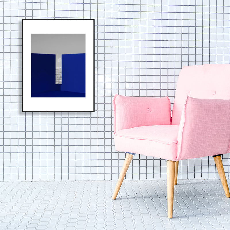 Brehn | Illustration Einfachheit Leinwanddruck Dunkle Farbe Geometrische Wandkunst für Hausinterieur