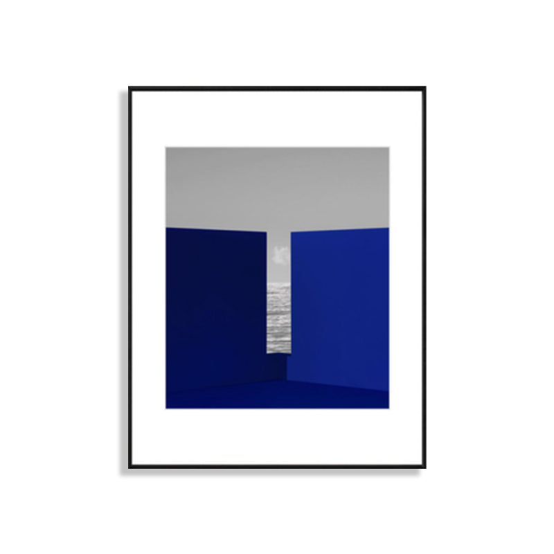 Brehn | Illustration Einfachheit Leinwanddruck Dunkle Farbe Geometrische Wandkunst für Hausinterieur