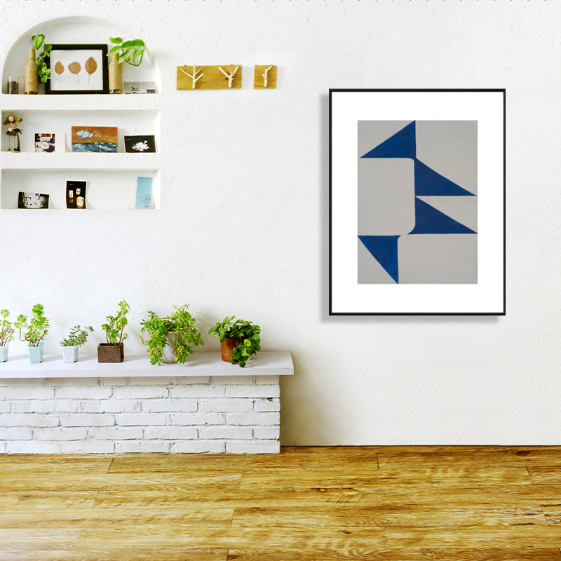 Brehn | Illustration Einfachheit Leinwanddruck Dunkle Farbe Geometrische Wandkunst für Hausinterieur