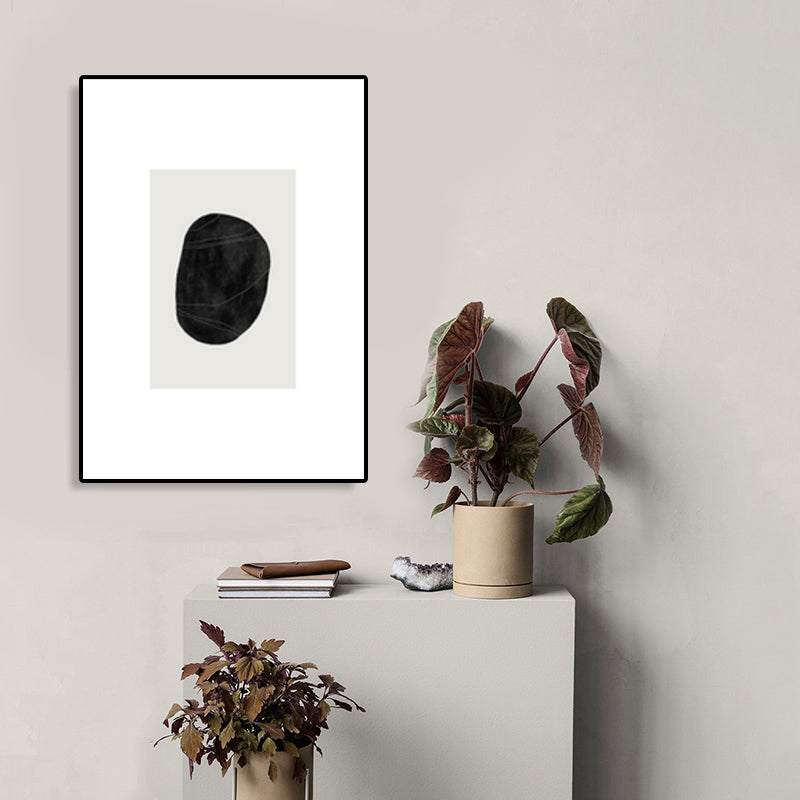 Brehn | Fingerprint-Leinwand-Wandkunst Schwarz und Weiß Minimalistische Wanddekoration für das Wohnzimmer