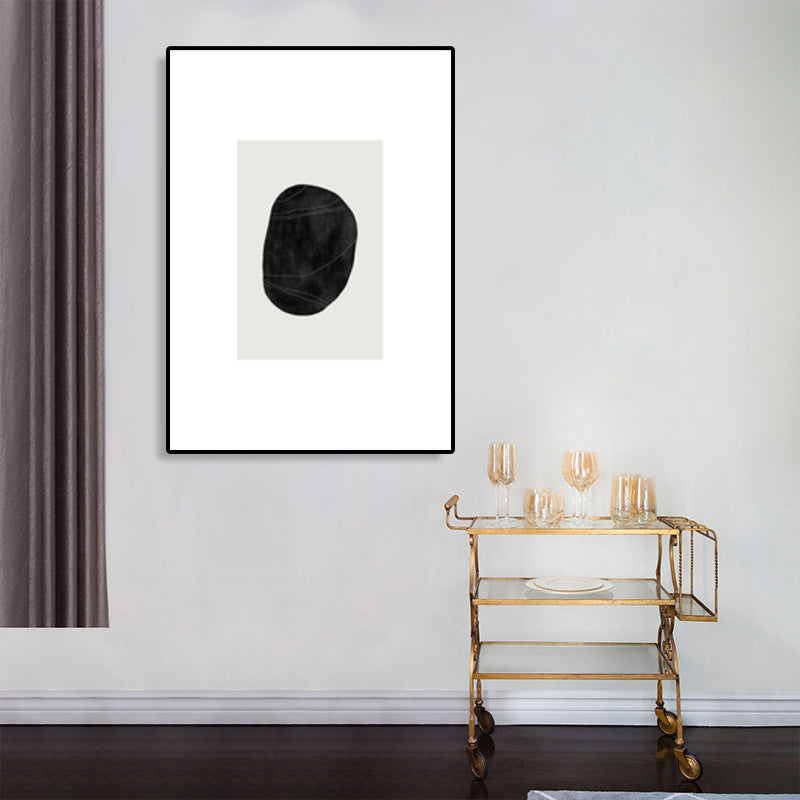 Brehn | Fingerprint-Leinwand-Wandkunst Schwarz und Weiß Minimalistische Wanddekoration für das Wohnzimmer