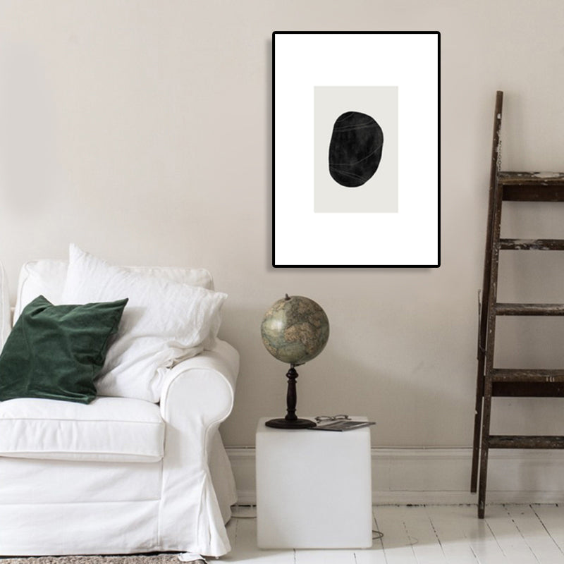 Brehn | Fingerprint-Leinwand-Wandkunst Schwarz und Weiß Minimalistische Wanddekoration für das Wohnzimmer