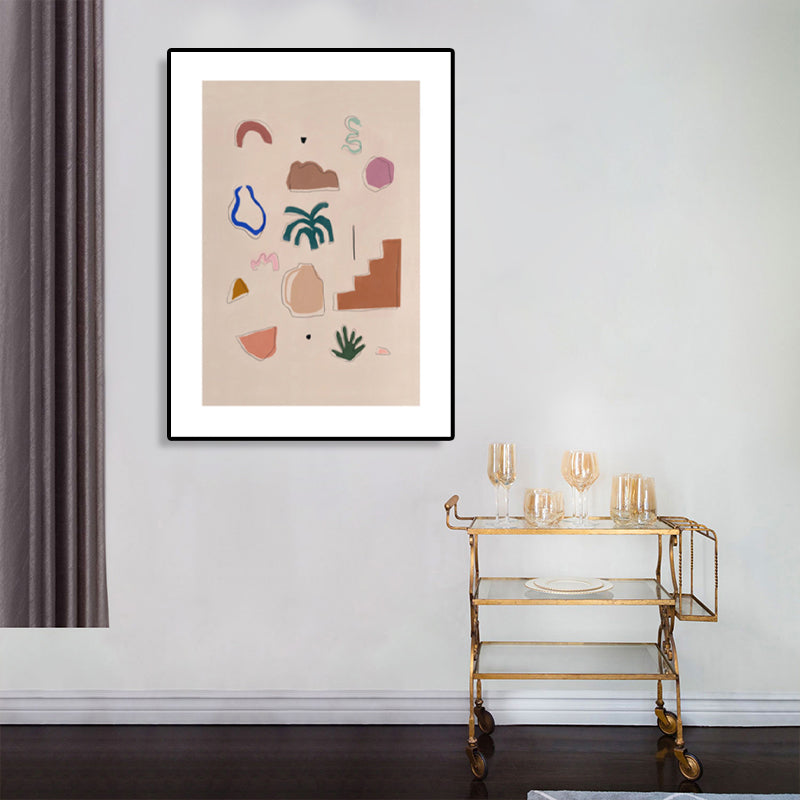 Brehn | Nordische Wandkunst Dekor Braune Illustration Stillleben Zeug Leinwanddruck für das Wohnzimmer
