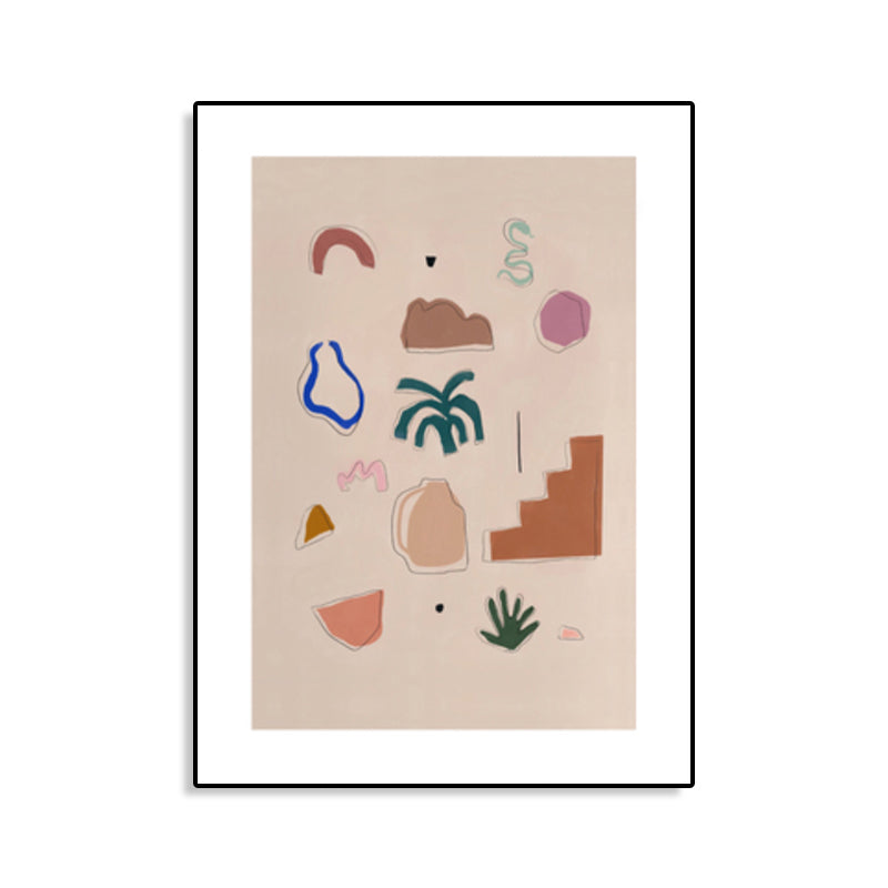 Brehn | Nordische Wandkunst Dekor Braune Illustration Stillleben Zeug Leinwanddruck für das Wohnzimmer