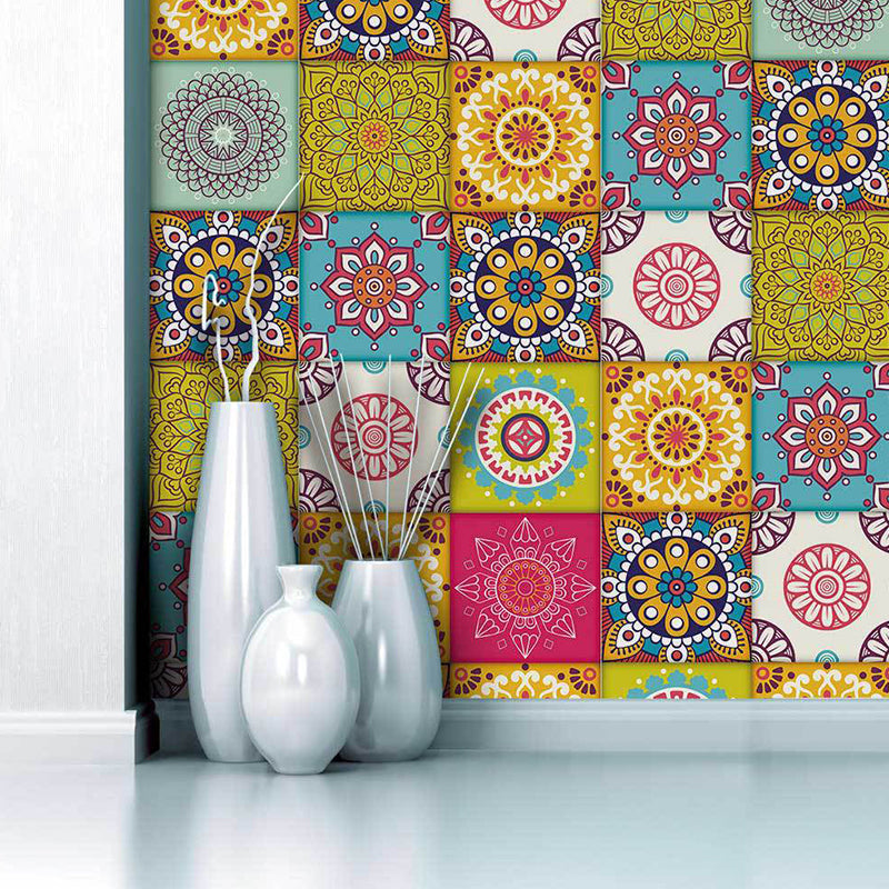Brehn | Mandala Behangrand Plak und Plak Boho Mädchenzimmer Wanddekoration, 5 m L x 20 cm B