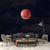 Brehn | Fotografie Bloedmaan Wandteppich für Schlafzimmer, Schwarz und Rot, Persönliche Größe Verfügbar