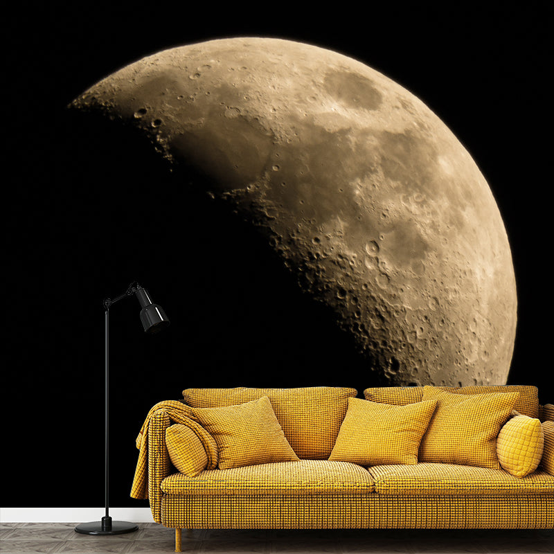 Brehn | Realistische afneembare maan muurschildering voor kinderkamer Astronomie wanddecoratie, op maat gemaakte print