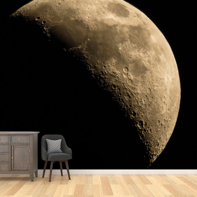Brehn | Realistische afneembare maan muurschildering voor kinderkamer Astronomie wanddecoratie, op maat gemaakte print