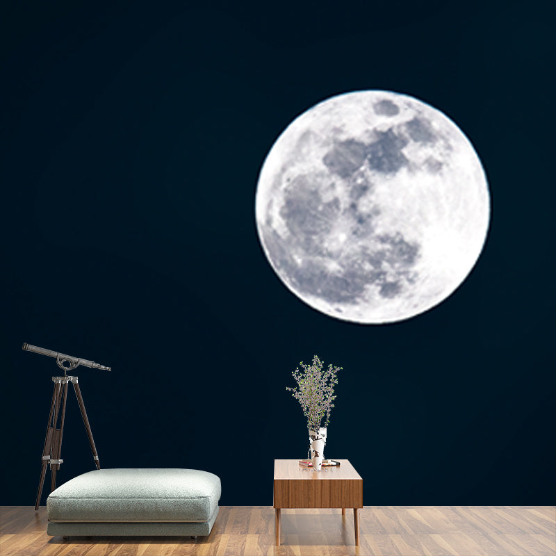 Brehn | Modern Volle Maan Behang Muur decor Zwart Vochtbestendige Wanddecoratie voor de Woonkamer