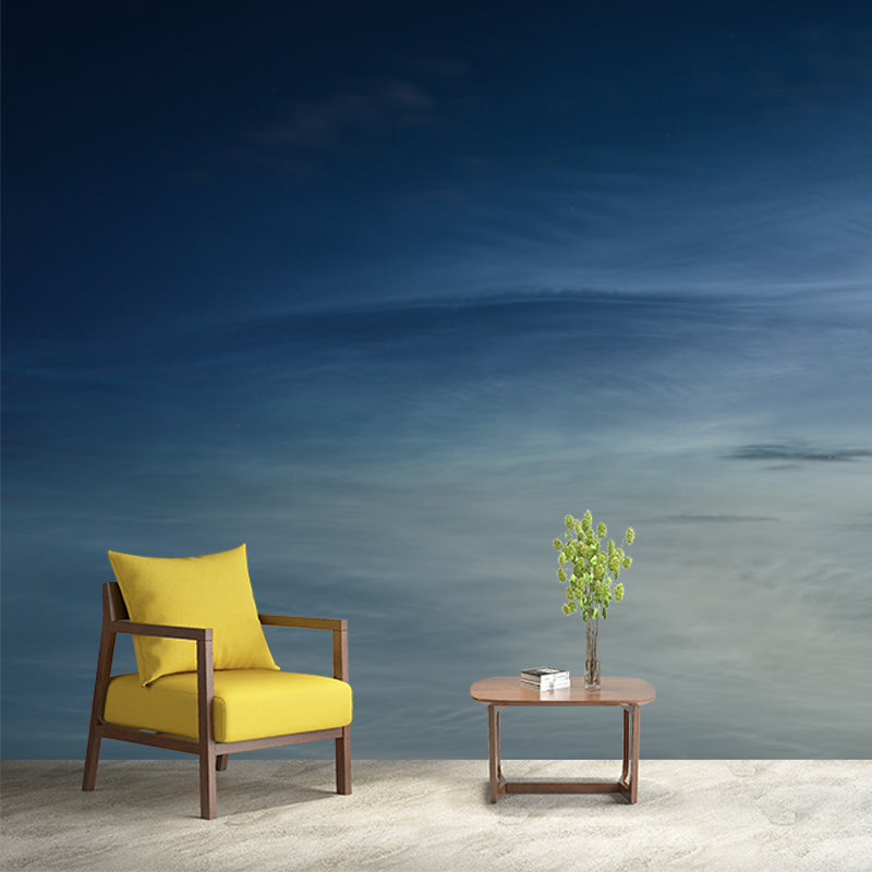 Brehn | Blau Himmel und Wolken Wandbild Tapete Wasserdicht Minimalistische Wohnzimmer Wandverkleidung