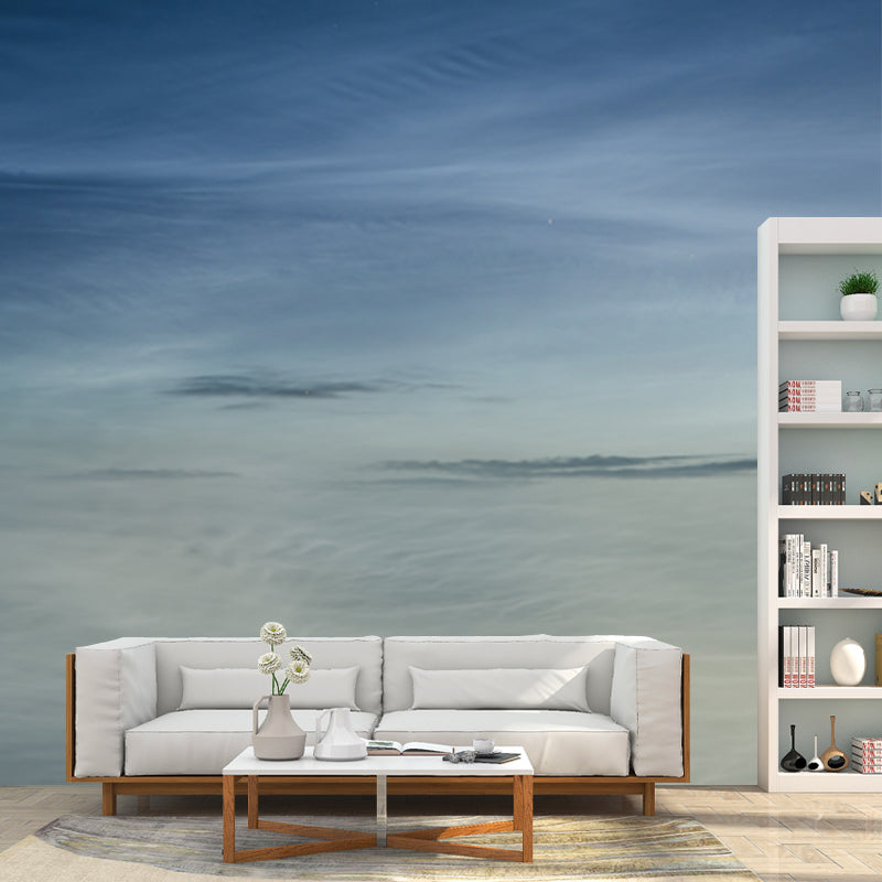 Brehn | Blau Himmel und Wolken Wandbild Tapete Wasserdicht Minimalistische Wohnzimmer Wandverkleidung