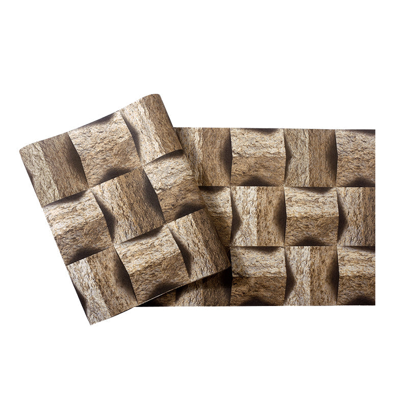 Brehn | Sandy Yellow 20,5"W x 31'L Vinyl Waterdicht 3D Nep Houten Behang