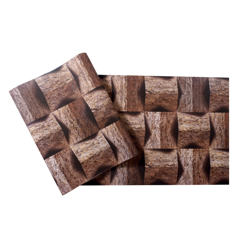 Brehn | Sandy Yellow 20,5"W x 31'L Vinyl Waterdicht 3D Nep Houten Behang