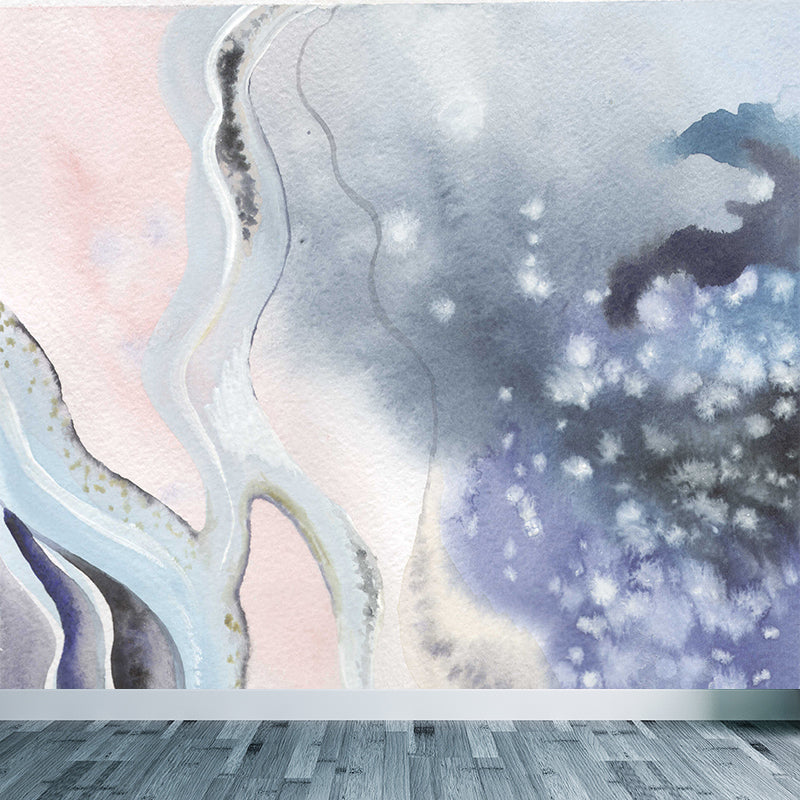 Brehn | Lichte kleur abstracte grafische muur vlekbestendige hedendaagse badkamer wandbekleding