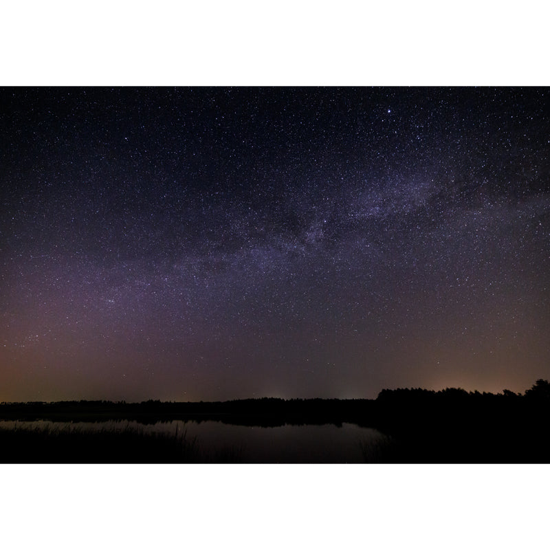 Brehn | Serenity Nacht Himmel See Landschaft Wandbild für Schlafzimmer Sternenhimmel Wanddekoration, optionale Größe