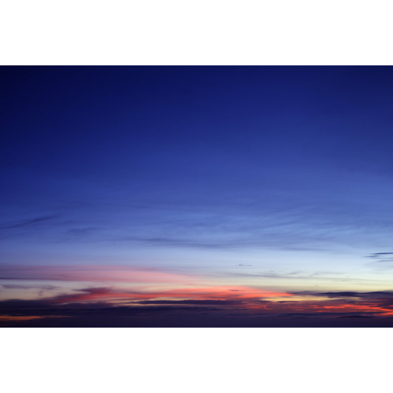 Brehn | Modernes Sunset Glow Wanddecor Innen Personalisierte Wandkunst in Blau, wasserfest