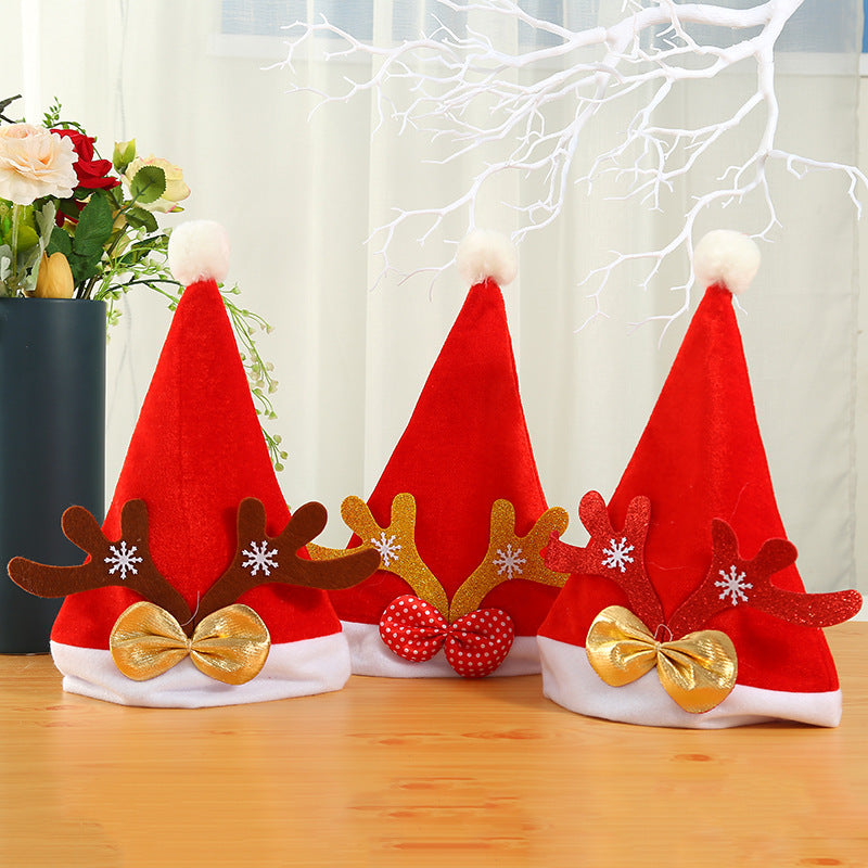 Weihnachtsmütze mit Rentierohren und Glitzerdetails Brehn